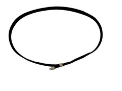 Vogt Vintage 2 Piece Sterling Silver Black Leather Hat Band