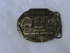 TISCO 53 Years Tractor Implement Supply Co Store Promo Belt Buckle
