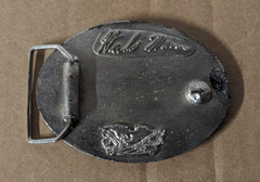 Vintage 1970&rsquo;s Belt Buckle Herbie Mann Bird in a silver cage #RB20133