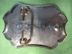 1974 GOLD TONE SILVER DOLLAR BELT BUCKLE – GOLD TONE ACCENT