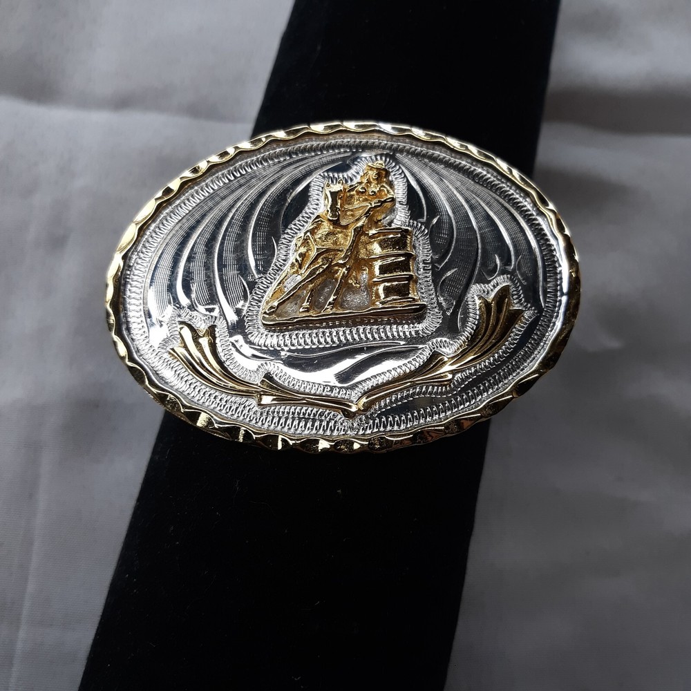 1 Mexican Alpaca Silver Brass Metal Western Belt Buckle