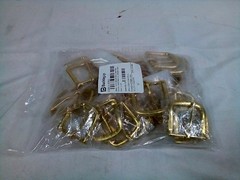 Buckleguy Solid Brass Heel Bar Buckle Natural Brass 1 1/2 Inch Lot of 40