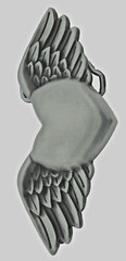 Heart Shaped Belt Buckle Wild at Heart Gray Brushed Vintage Metal Men Women New