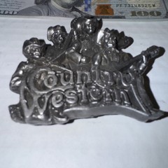 Vtg Bergamot Brass Works 1981 Country Western Brass Belt Buckle USA Rare Old