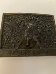 Vintage Schlitz Malt Liquor Bull Metal Belt Buckle