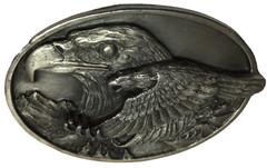Vintage SISKIYOU Belt Co. 1988 Double Eagle Buckle USA Made
