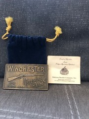 Siskiyou Buckle Co. Winchester Repeating Arms New Haven Conn. Vintage Brass