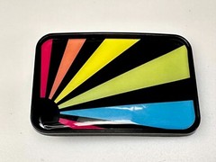 Sunrise Rays Abstract Multicolored Rainbow Sunrays? Rectangular Belt Buckle