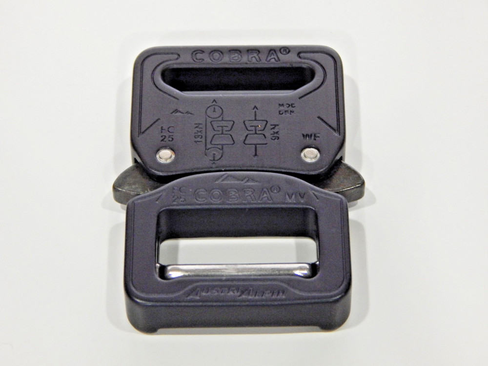 AustriAlpin Cobra 25mm Matte Black FC25MVF-B-ANOD Buckle Male Adj NOS Original