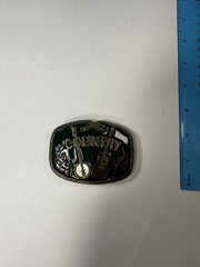 Indiana Metal Craft Country Music Banjo Western Belt Buckle Green/Silver MPN 438
