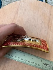 Western Buckle Gold Silver Red Running Horse Cowboy Fit 2 » Hebillas Vaqueras