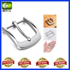 Silver Belt Buckle, 1.5 Inch Belt Buckles for Men, Stainless Steel Single Prong