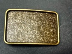 Brown Rectangular Raised Boarder Belt Buckle For Your Craft Project Or To Wear!