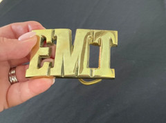 EMT Emergency Medical Technician Aminco Solid Brass Belt Buckle No. 2198 – EXC
