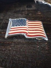 USA United States Of America Flag Belt Buckle Metal Painted Enamal USA PATRIOTIC