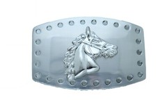 Cool Men Women Western Fashion Belt Buckle Silver Metal Rodeo Horse Classic Look