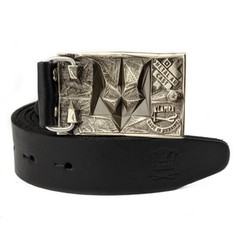 German silver belt buckle « Ice and fire », Ukrainian trident low poly geometric