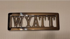 WYATT Custom Personalized Name Belt Buckle -Put your name or word on Buckle