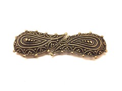 ETRO Antique Bronze Metal Beaded Paisley 1&Prime; Belt Buckle