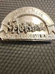 1989 Vintage Budweiser Beer Clydesdales Anhauser Collectible Belt Buckle