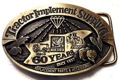 Tisco Tractor 60th Anniversary Belt Buckle VTG 1937-1997 Cast Brass Ltd Ed Farm