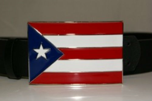 Puerto Rico Flag Belt Buckle