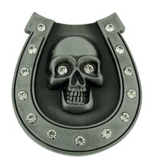 skull skeleton tattoo metal belt buckle halloween party costume gift