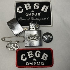 CBGB & OMFUG Lighter Patches Button Pin Lot Vintage Punk