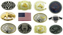 Belt Buckle Lot Men Western Lighters Rodeo 12 Pcs Collection New Big Closeout