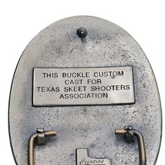 Texas Skeet Shooters Association Belt Buckle Silver 2000