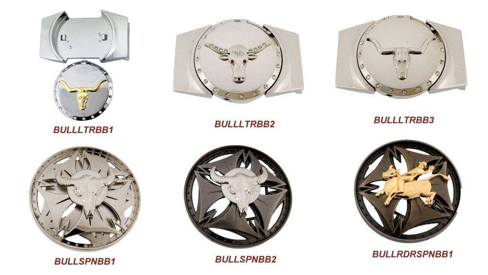 Bull Riders Aztec Metal Spinners Removable Lighters Belt Buckle Mens Western New