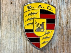 BAD B.A.D. Motor Company 1948 Belt Buckle Dragon Crest Shield Belt Buckle