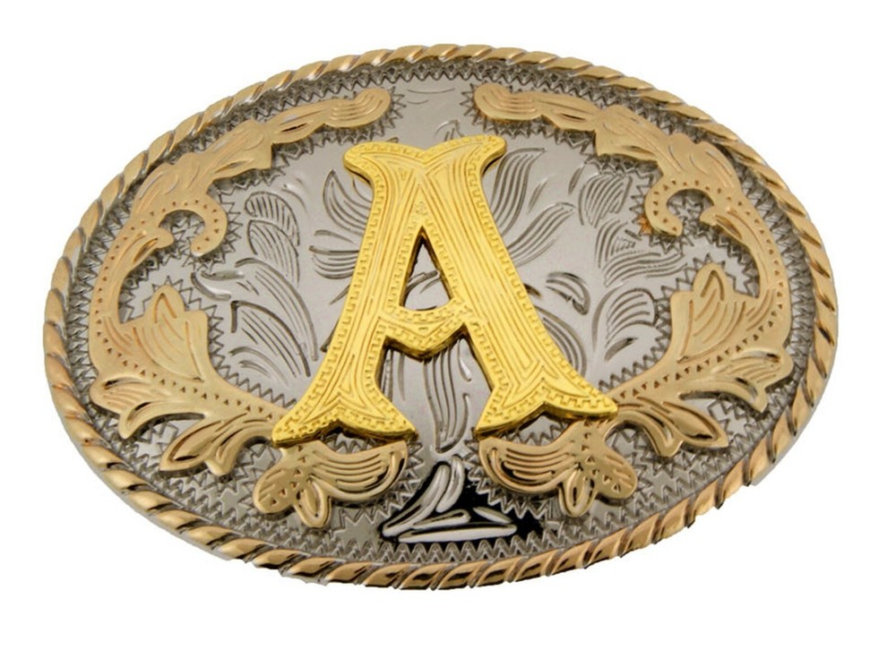 Truckers Bikers Cowboys Western Rodeo Mens Womens Initial Letter A 2 Z New Metal