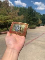Western Buckle Gold Silver Red Horse Head Cowboy Buckle 2 » Hebilla Vaquero