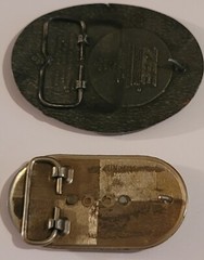 2 ~Raised Steer Head & Zee Series Western Cattle Drive Vintage ADM Belt Buckles
