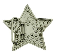 High-end Classic Love Pink Women Star Belt Buckle Metal Rhinestones Blinged Rock