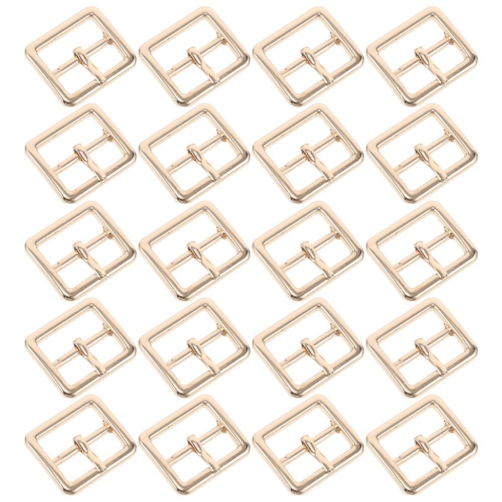 20 Pcs Metal Belt Buckle Prong Buckles for Shoes Making DIY Purse