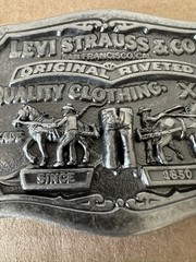 Levis Limited Edition Belt Buckle Levi Strauss Two Horse Brand San Francisco CA
