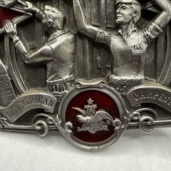 Vtg Anheuser-Busch Budweiser Belt Buckle 1987 American Carpenter Salute C-175