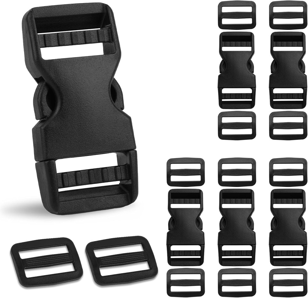 6Set 1in Quick Release Buckle Heavy Duty Strap Clips Dog Collar Backpack