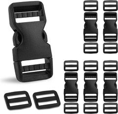 6Set 1in Quick Release Buckle Heavy Duty Strap Clips Dog Collar Backpack