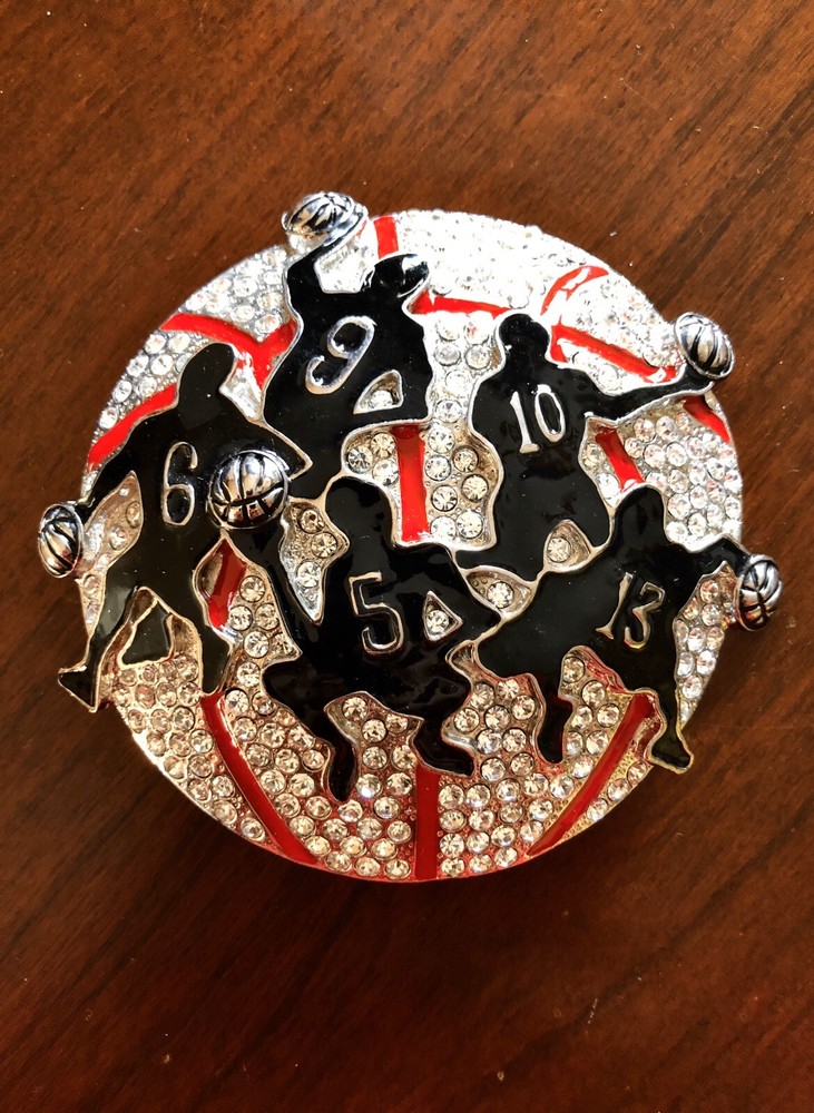 Big Round Rhinestone Basketball Players Sport Unisex Men’s Belt Buckle