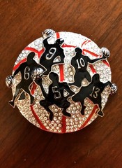 Big Round Rhinestone Basketball Players Sport Unisex Men’s Belt Buckle