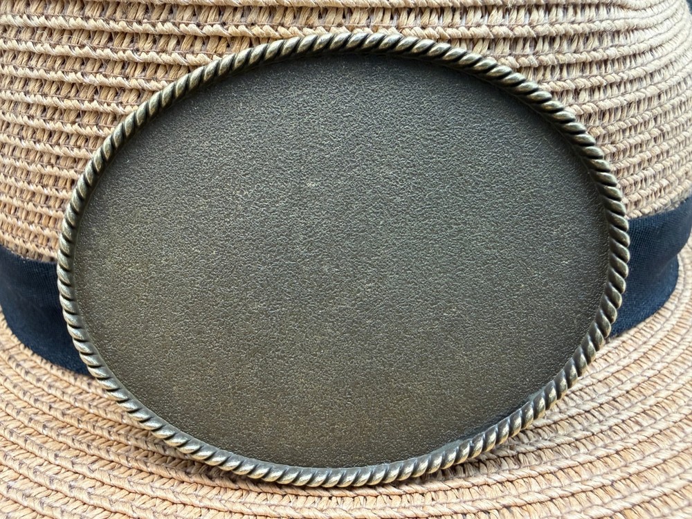 Classic Antiqued Silver Oval Western Cowboy Plain Simple Belt Buckle