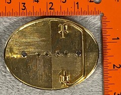 Lion&rsquo;s Club International Belt Buckle Gold Tone 3-1/4&Prime; x 2-1/2&Prime; Oval