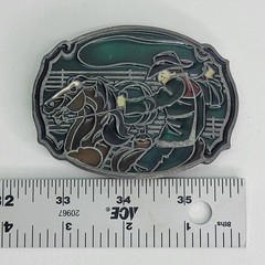 Vintage Arroyo Grande Belt Buckle Mens One Size Cowboy Horse Western Multicolor