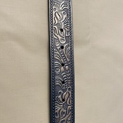 Western Cowgirl Flower Pattern Metal Belt Buckle With Silver/blue Flower M Belt