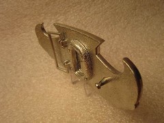 NEW POLISH BLACK TRUCKER GIRL CREST BELT BUCKLE BOTTLE OPENER 5.25 X 2 VIC-THOR1