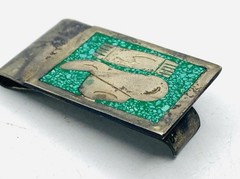 Vintage ALPACA MEXICO /Overlay Money Clip Cowboy Hat / Scarf X3￼