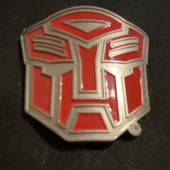 Transformers Autobot Red Silver Metal piece